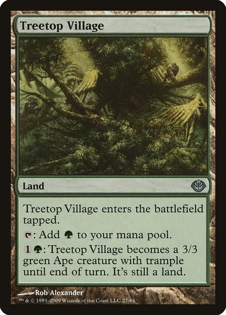 Treetop Village, Magic card DDD 27 — Duel Decks: Garruk vs. Liliana set