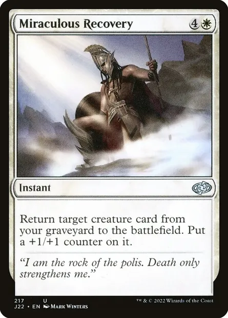 Miraculous Recovery, Magic card J22 217 — Jumpstart 2022 set
