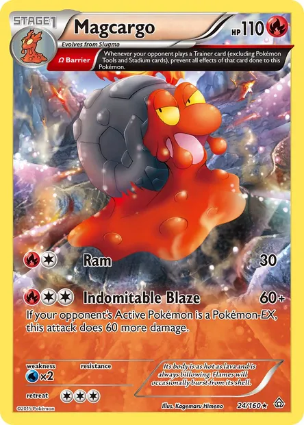 Magcargo, Pokémon card PRC 24 — Primal Clash set