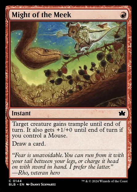 Might of the Meek, Magic card BLB 144 — Bloomburrow set