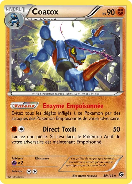 Coatox, carte Pokémon STS 59 — extension Offensive Vapeur