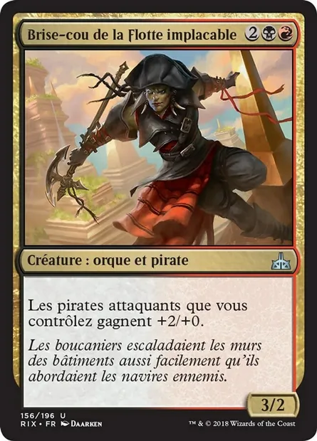 Brise-cou de la Flotte implacable, carte Magic RIX 156 — extension Les combattants d'Ixalan