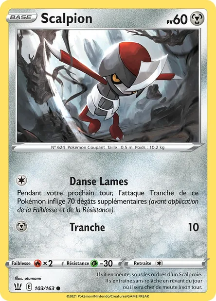 Scalpion, carte Pokémon BST 103 — extension Styles de combat