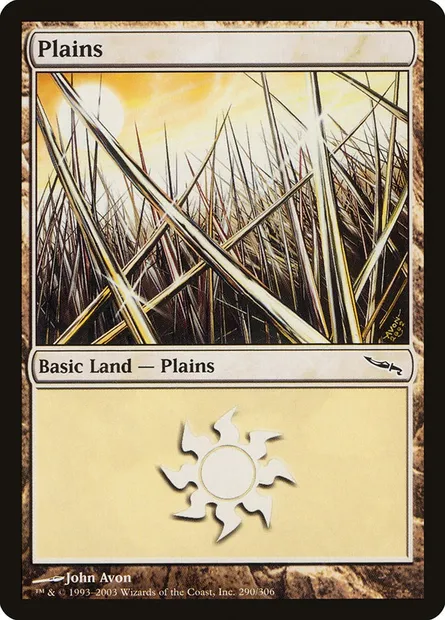 Plaine, carte Magic MRD 290 — extension Mirrodin