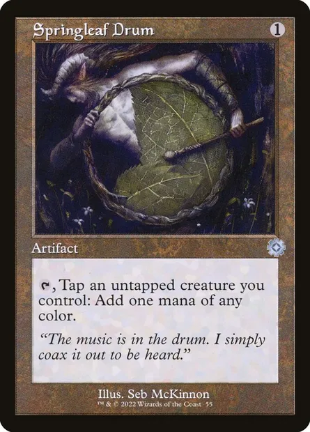 Springleaf Drum, Magic card BRR 55 — The Brothers' War Retro Artifacts set