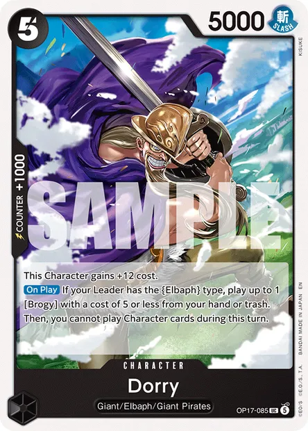 Dorry, One Piece card OP17-085 — THE WORLD’S STRONGEST WARRIORS set