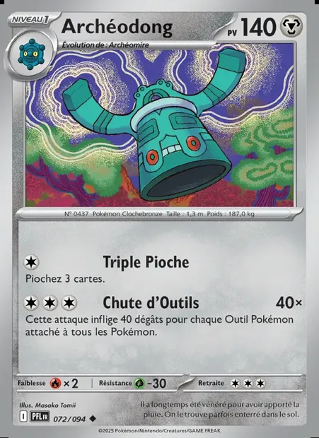 Archéodong, carte Pokémon PFL 072 — extension Flammes Fantasmagoriques