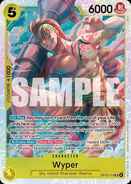 Wyper, One Piece card OP15-114 — ADVENTURE ON KAMI’S ISLAND set