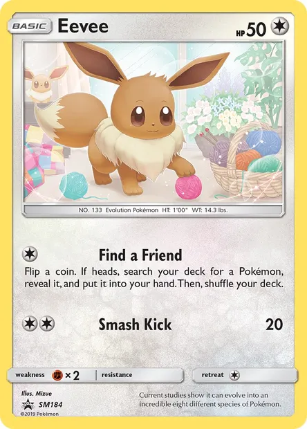 Eevee, Pokémon card SM 184 — SM Black Star Promos set