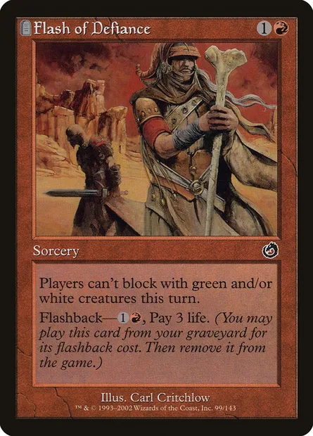 Lueur de défi, carte Magic TOR 99 — extension Tourment