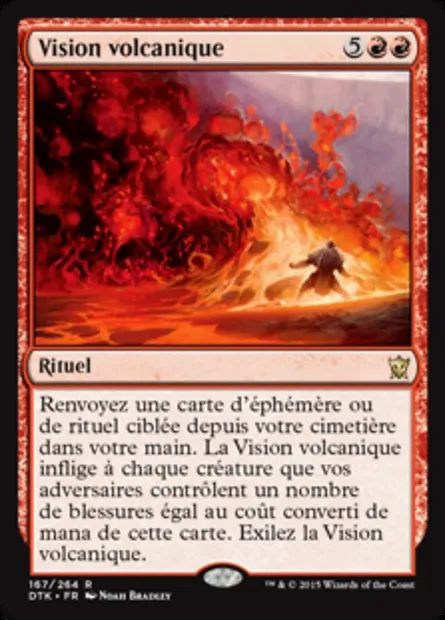 Vision volcanique, carte Magic DTK 167 — extension Les Dragons de Tarkir