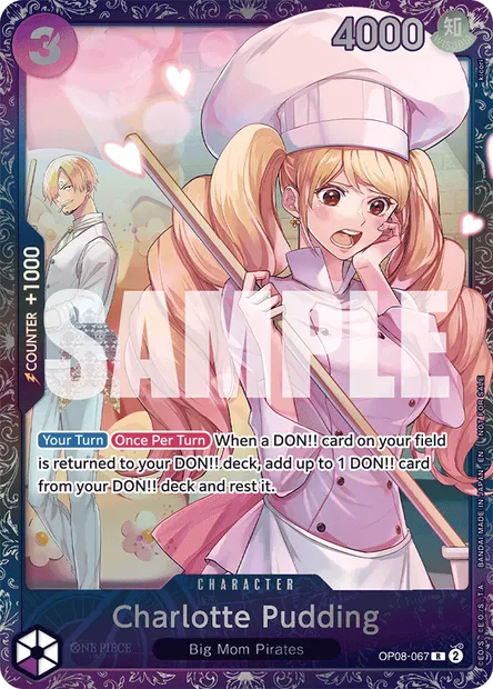 Charlotte Pudding, One Piece card OP08-067 — TWO LEGENDS set