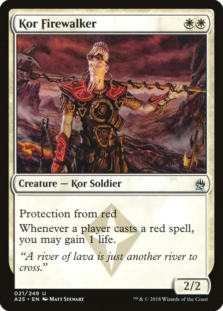 Kor Firewalker, Magic card A25 21 — Masters 25 set