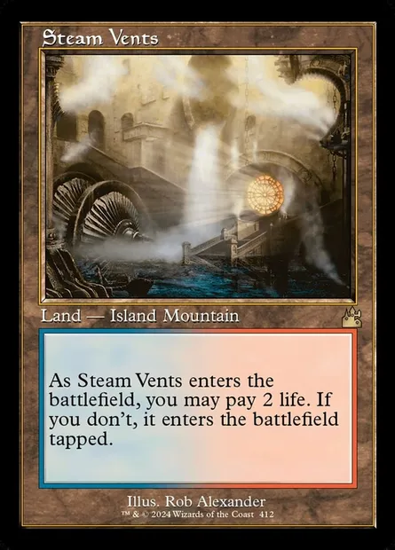 Steam Vents, Magic card RVR 412 — Ravnica Remastered set