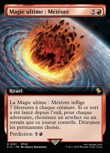 Magie ultime : météore, carte Magic FIC 121 — extension Final Fantasy Commander