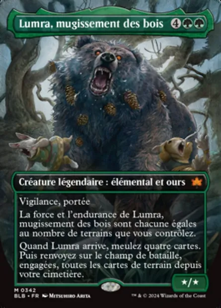Lumra, mugissement des bois, carte Magic BLB 342 — extension Bloomburrow