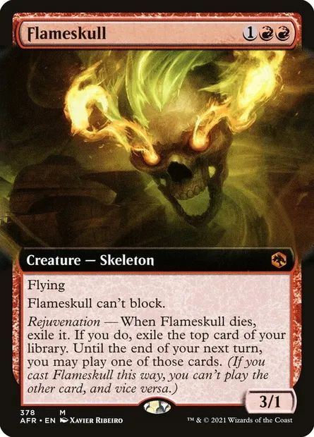 Flameskull, Magic card AFR 378 — Adventures in the Forgotten Realms set