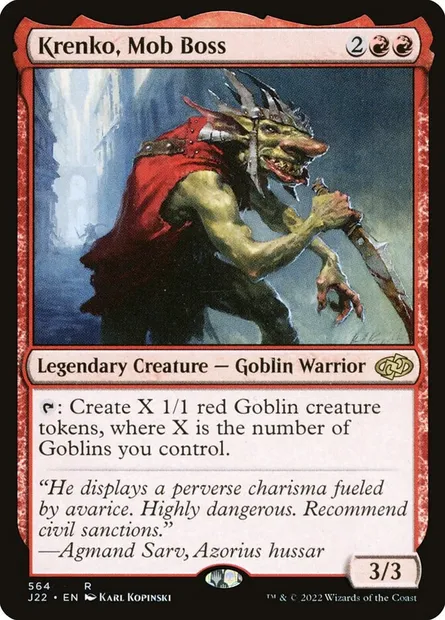 Krenko, Mob Boss, Magic card J22 564 — Jumpstart 2022 set