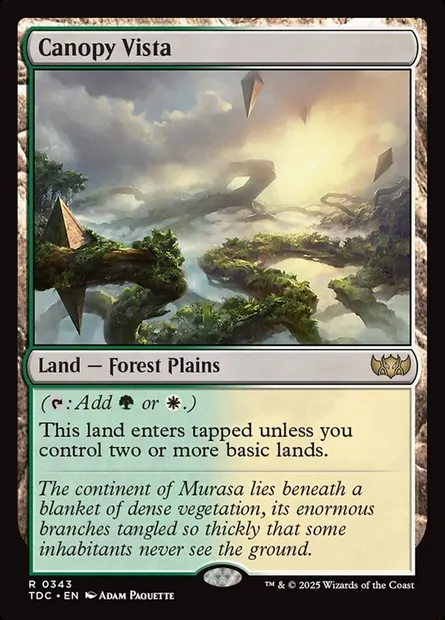Canopy Vista, Magic card TDC 343 — Tarkir: Dragonstorm Commander set