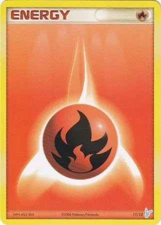 Énergie Feu, carte Pokémon TK2M 011 — extension EX Trainer Kit 2 (Minun)