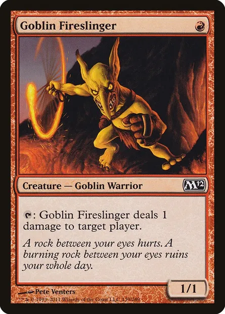 Goblin Fireslinger, Magic card M12 139 — Magic 2012 set