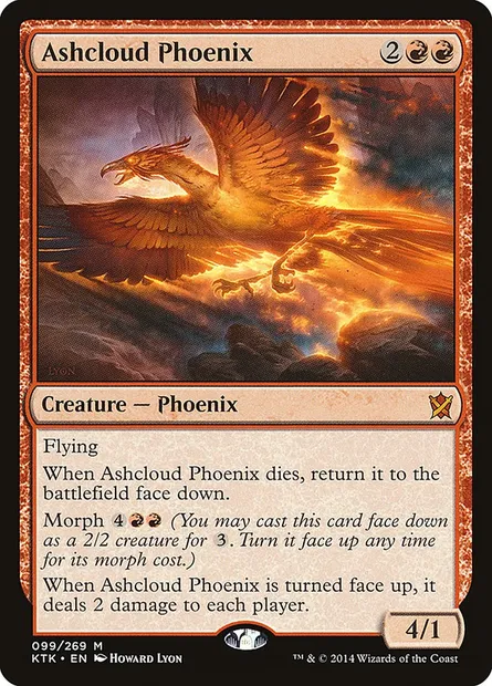 Ashcloud Phoenix, Magic card KTK 99 — Khans of Tarkir set