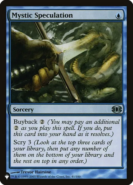 Spéculation mystique, carte Magic PLST FUT-41 — extension The List