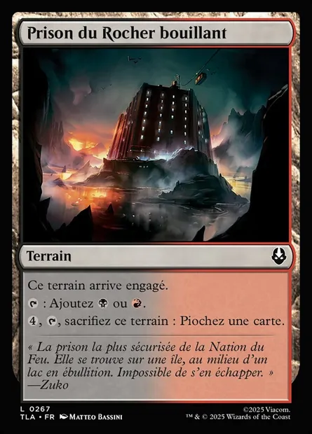 Prison du Rocher bouillant, carte Magic TLA 267 — extension Avatar: The Last Airbender
