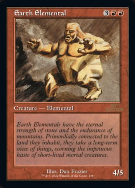 Élémental de terre, carte Magic 30A 438 — extension 30th Anniversary Edition