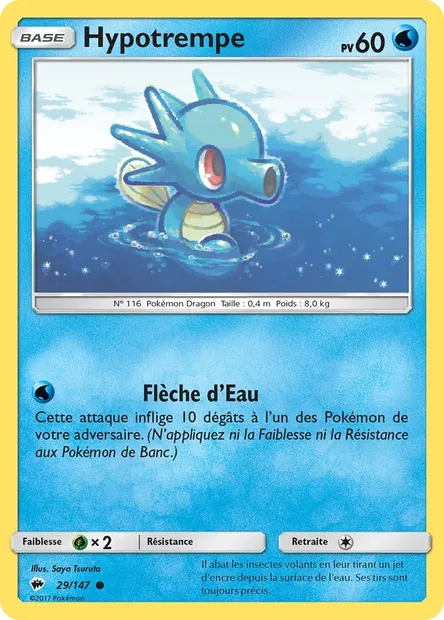 Hypotrempe, carte Pokémon BUS 29 — extension Ombres Ardentes
