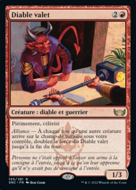 Diable valet, carte Magic SNC 105 — extension Les rues de la Nouvelle-Capenna