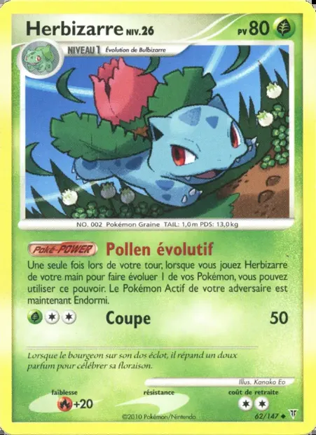 Herbizarre, carte Pokémon SV 62 — extension Vainqueurs Suprêmes