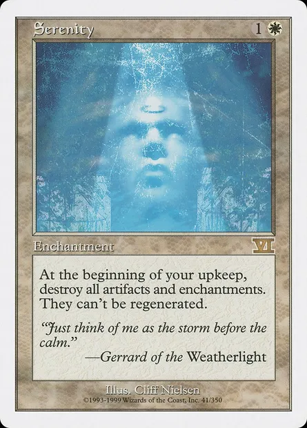 Serenity, Magic card 6ED 41 — Classic Sixth Edition set