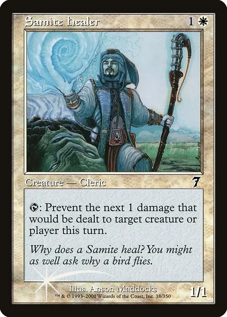 Samite Healer, Magic card 7ED 38★ — Seventh Edition set