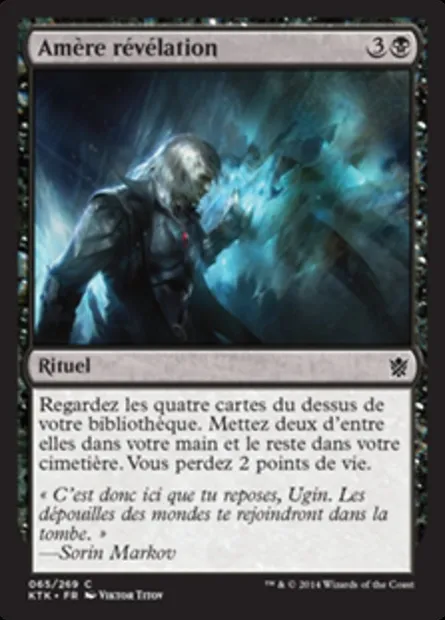 Amère révélation, carte Magic KTK 65 — extension Les Khans de Tarkir