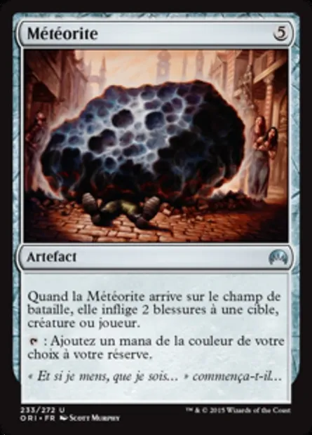 Météorite, carte Magic ORI 233 — extension Magic Origines