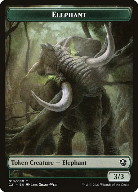 Elephant, Magic card TC21 13 — Commander 2021 Tokens set
