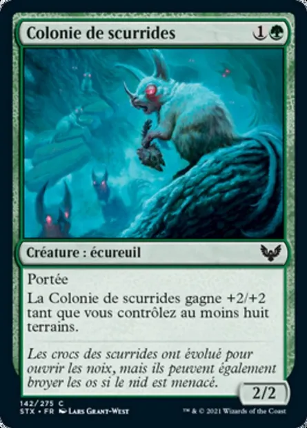 Colonie de scurrides, carte Magic STX 142 — extension Strixhaven: l'Académie des Mages