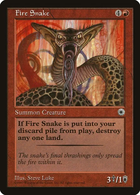 Fire Snake, Magic card POR 127 — Portal set