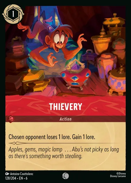 Thievery, Disney Lorcana card CH6-128 — Azurite Sea set