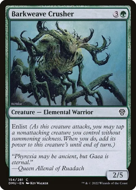 Barkweave Crusher, Magic card DMU 154 — Dominaria United set