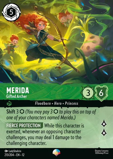 Merida - Gifted Archer, Disney Lorcana card CH12-213 — Wilds Unknown set
