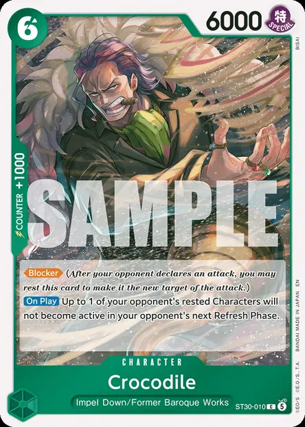 Crocodile, One Piece card ST30-010 — Luffy & Ace set