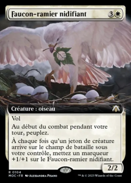Faucon-ramier nidifiant, carte Magic MOC 104 — extension March of the Machine Commander