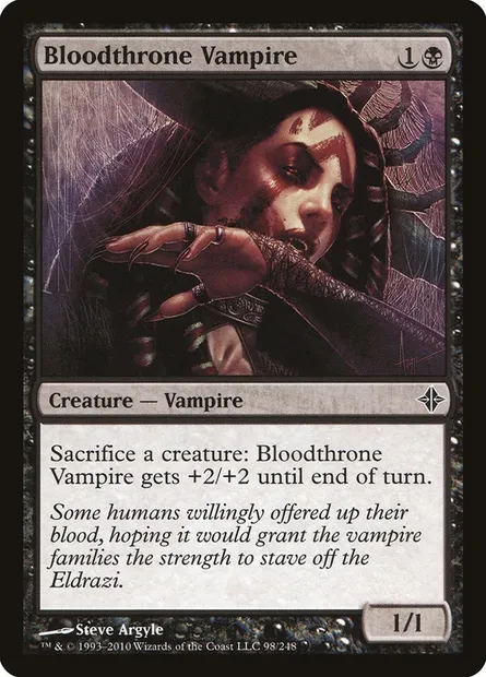 Bloodthrone Vampire, Magic card ROE 98 — Rise of the Eldrazi set