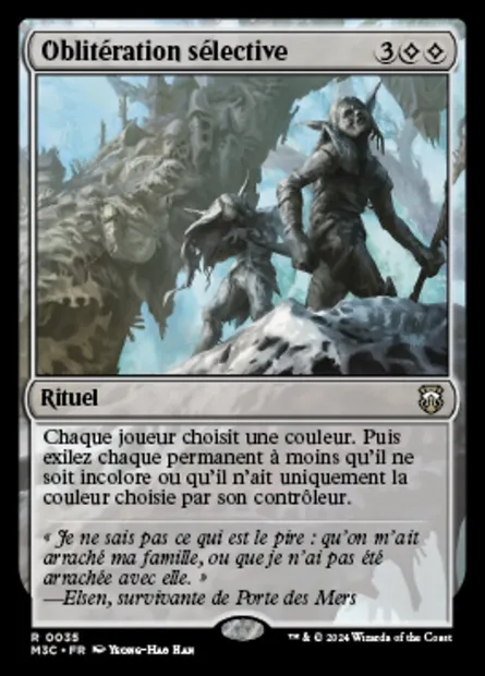 Oblitération sélective, carte Magic M3C 35 — extension Modern Horizons 3 Commander