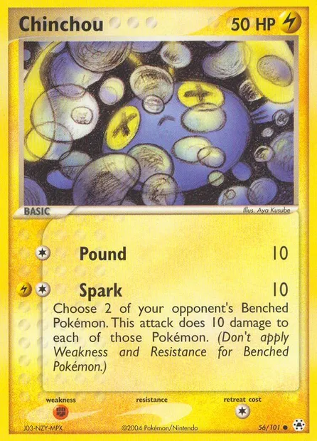 Chinchou, Pokémon card HL 56 — Hidden Legends set