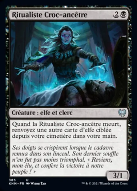 Ritualiste Croc-ancêtre, carte Magic KHM 385 — extension Kaldheim