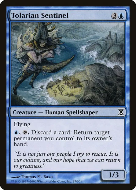 Sentinelle tolariane, carte Magic TSP 87 — extension Spirale Temporelle