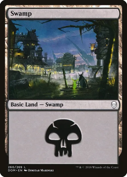 Swamp, Magic card DOM 260 — Dominaria set